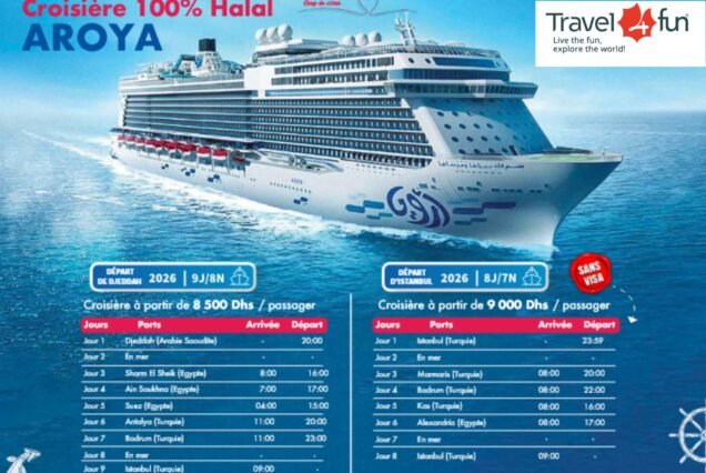 AROYA 100% Halal Cruise — Turkey & Egypt from Istanbul (No Visa)